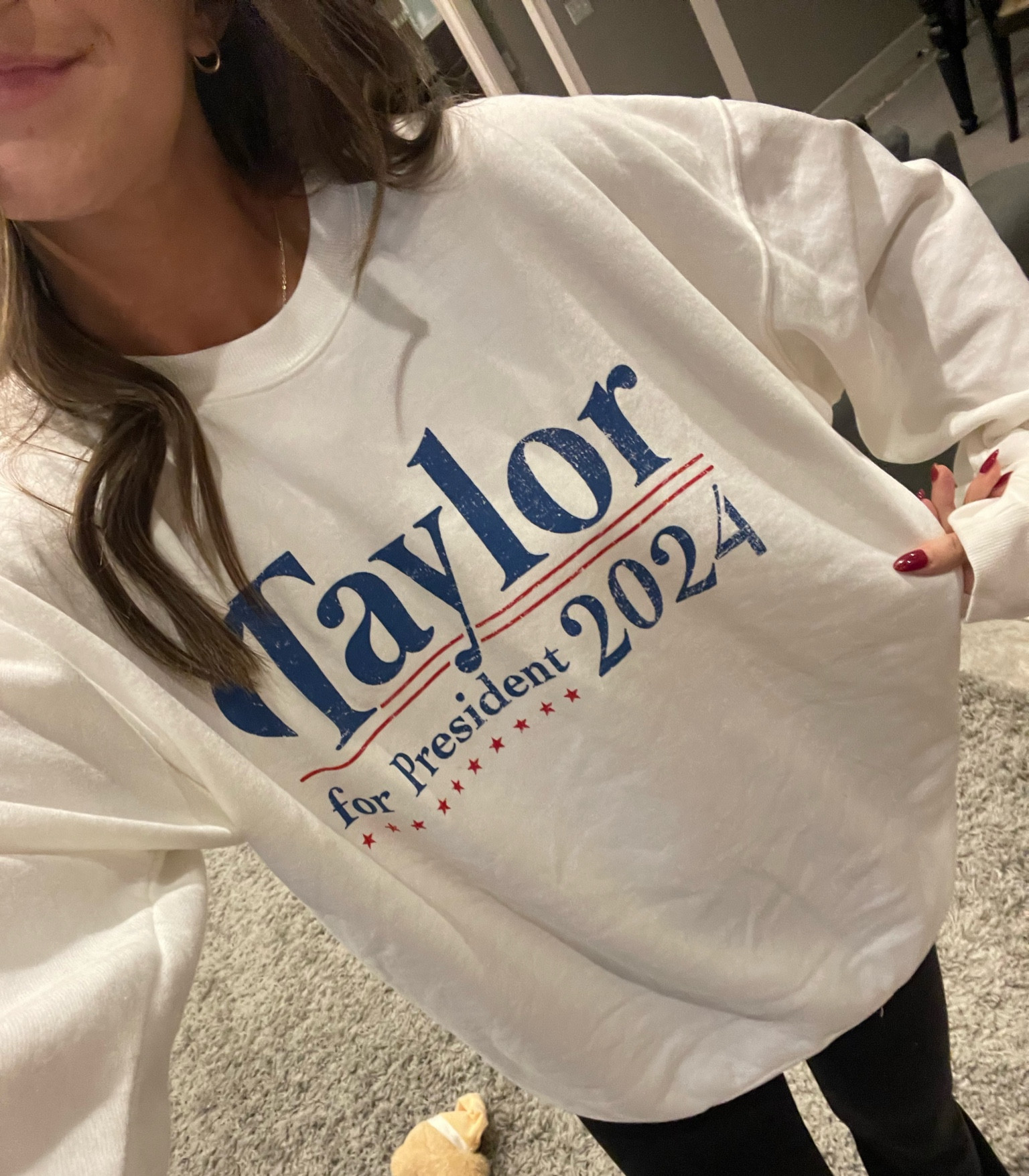 Taylor Swift Sweatshirt 
TAYLOR FOR PRESIDENT 2024 
wearing a size medium 

#LTKGiftGuide #LTKMostLoved #LTKsalealert