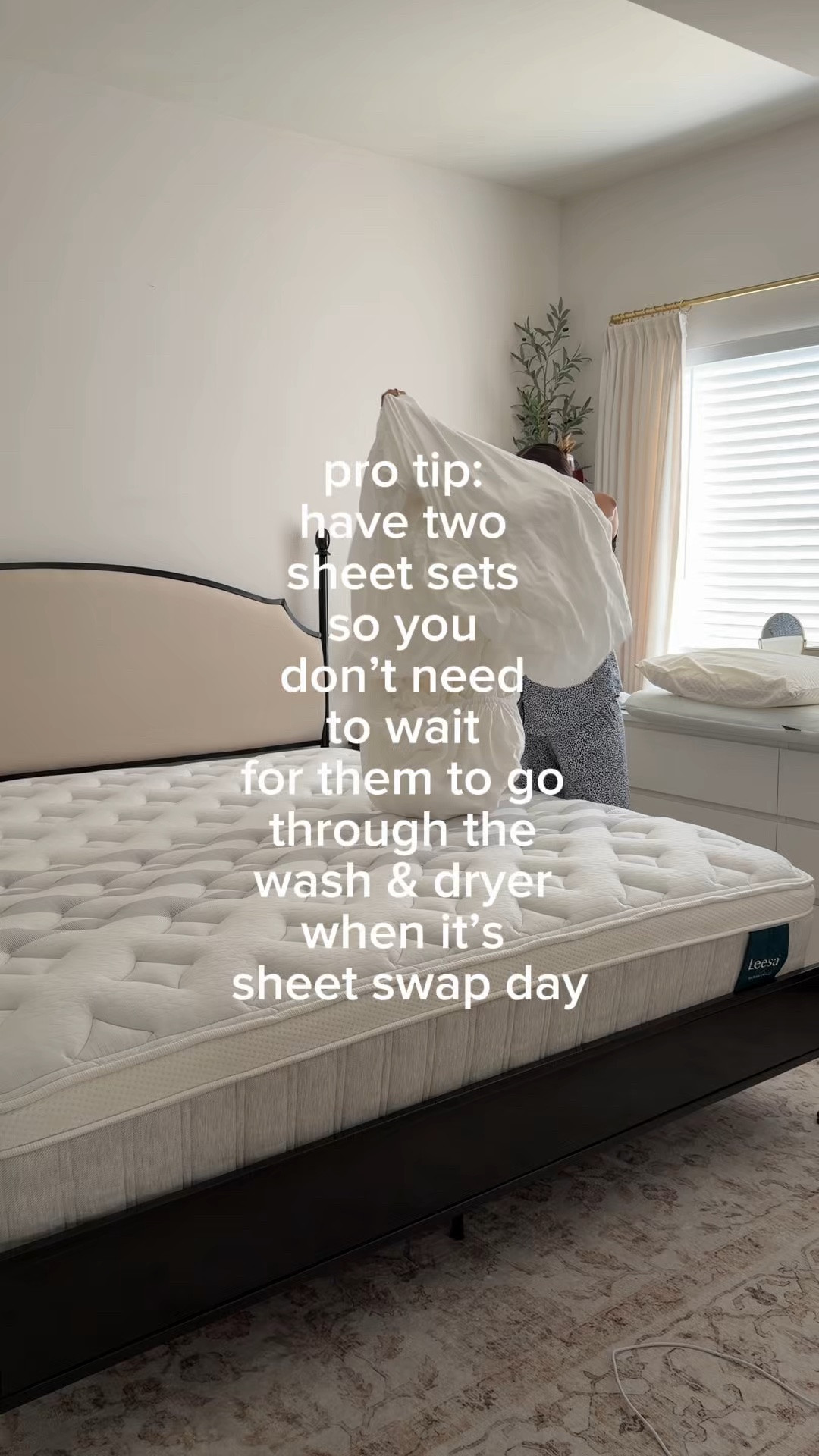 My fav pro tip for bedding! Makes switching sheets so much easier 🧺

#LTKHome
