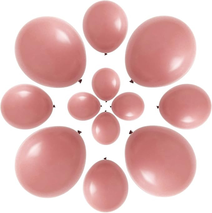 Dusty Pink Balloons Various Sizes 5 Inch 10 Inch 18 Inch Dusty Rose Wedding Bridal Shower Boho Ba... | Amazon (US)