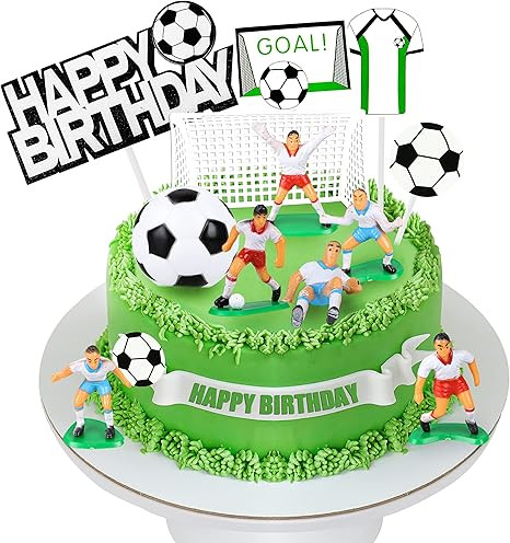 Soccer Ball Cake Topper Decorations For Theme Party, Football Player, Men, Boy, Birthday, Sport S... | Amazon (US)