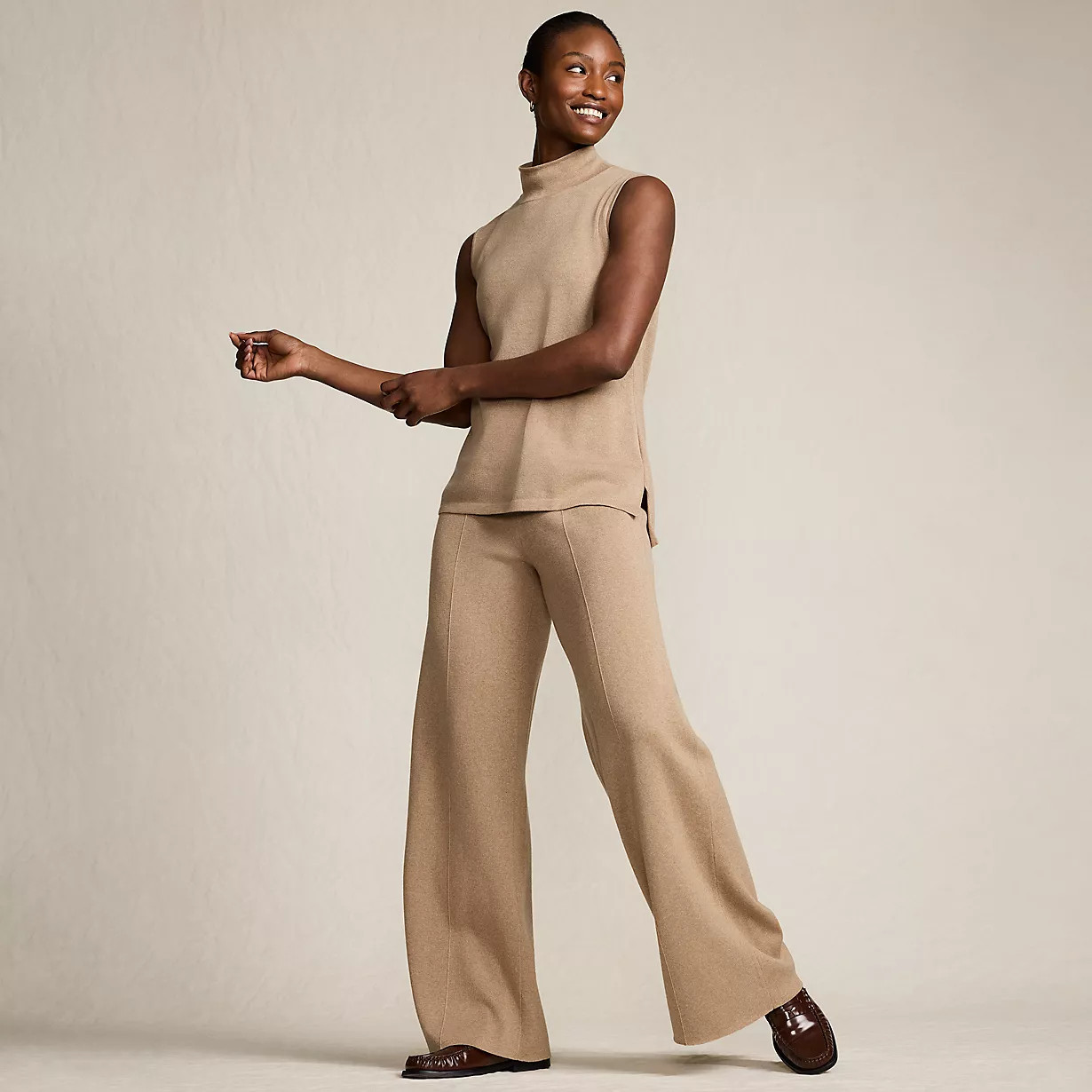 Women's Fine Gauge Cotton Sweater Pants | Lands' End (US)