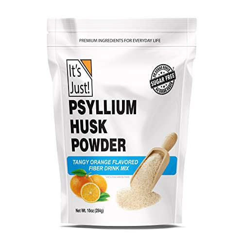 It's Just! - Psyllium Husk Powder, Easy Mixing Dietary Fiber, Cleanse Your Digestive System, Finely Ground Powder, Ideal for Keto Baking, Non-GMO (Tangy Orange, 10oz (Pack of 1)) | Amazon (US)