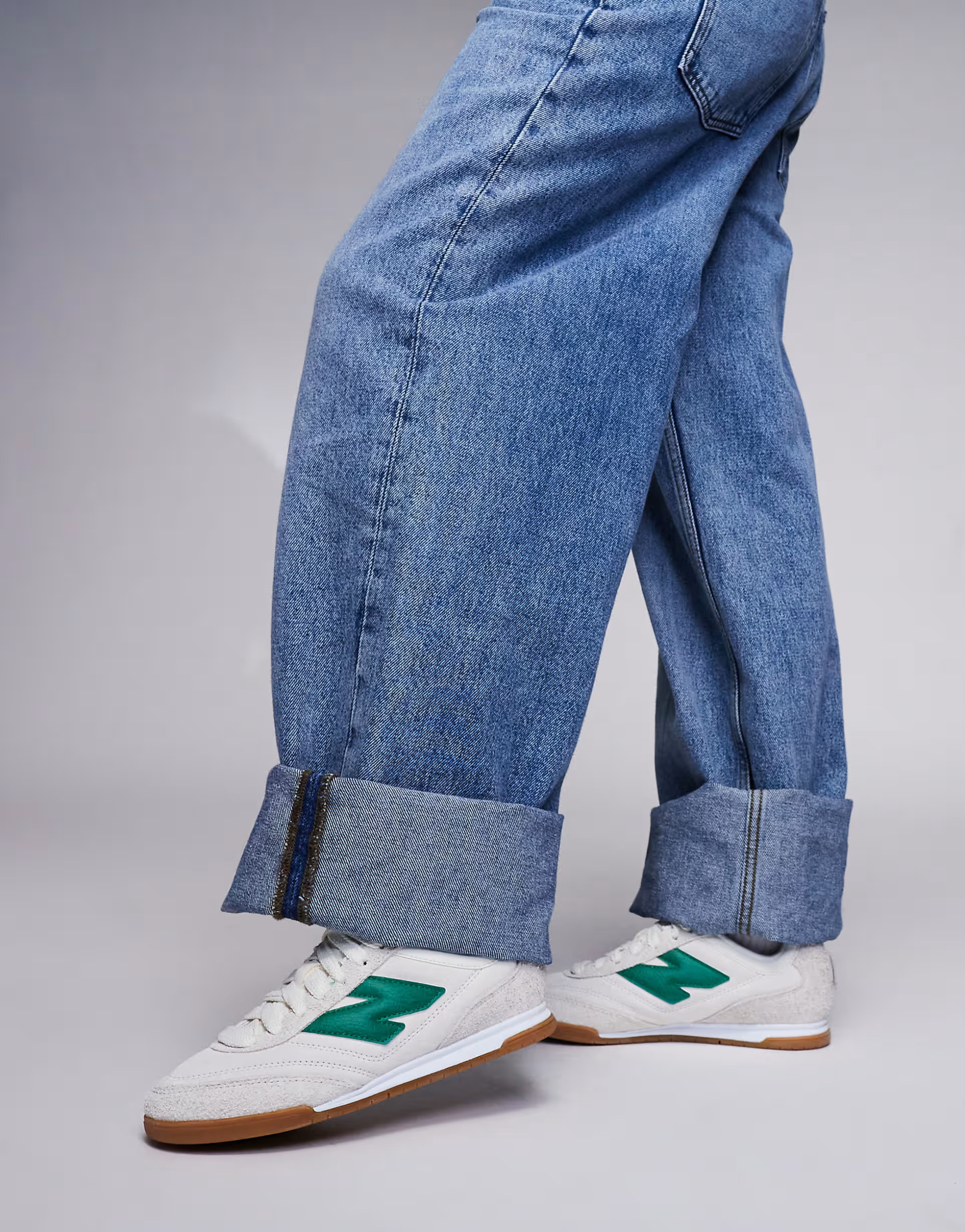 New Balance RC42 rubber sole sneakers in white and green | ASOS (Global)