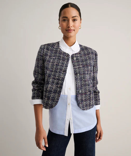 Tweed Cropped Shay Jacket | UNTUCKit (US)