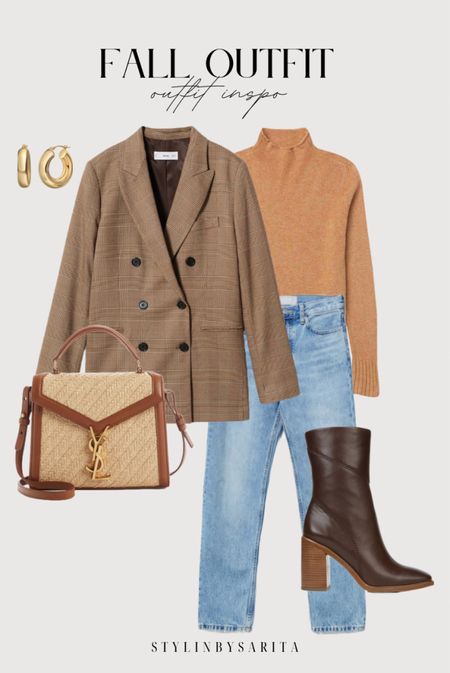 Fall outfits, cashmere sweater, Abercrombie jeans, ankle boots, ysl bag, mini gold hoops, camel coat, wool coat 

#LTKBacktoSchool #LTKstyletip #LTKunder50