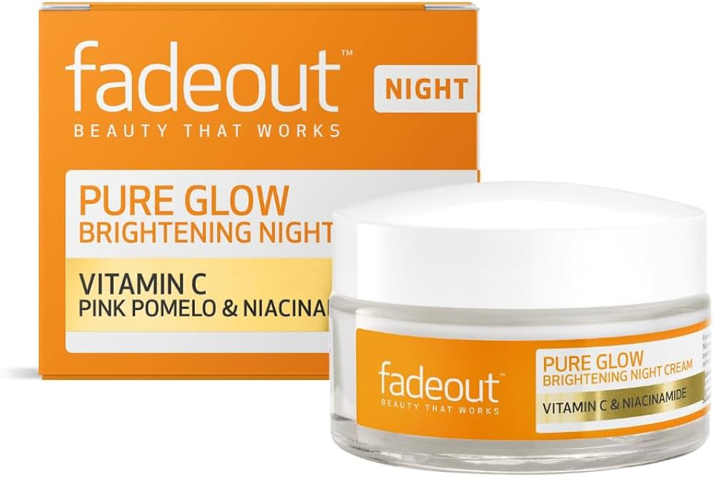 Fade Out Pure Glow Brightening Night Cream with Vitamin C, Pink Pomelo and Niacinamide - 50ml | Amazon (UK)