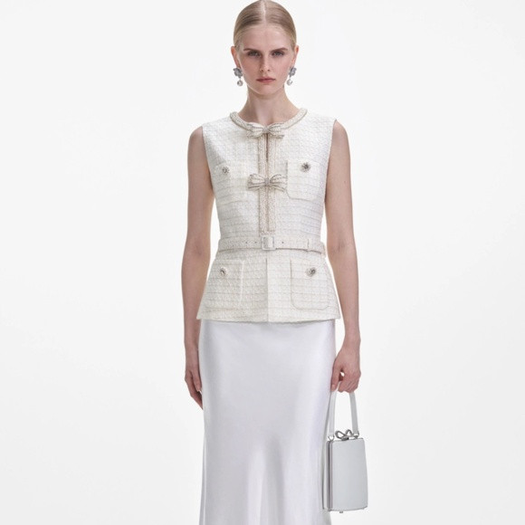 self-portrait Cream Boucle Midi Dress Size: Various  - MSRP $630 - NWT | Poshmark