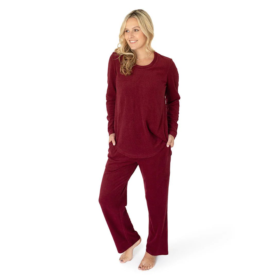 Fleece Nursing & Maternity Pajama Set | Navy | Kindred Bravely