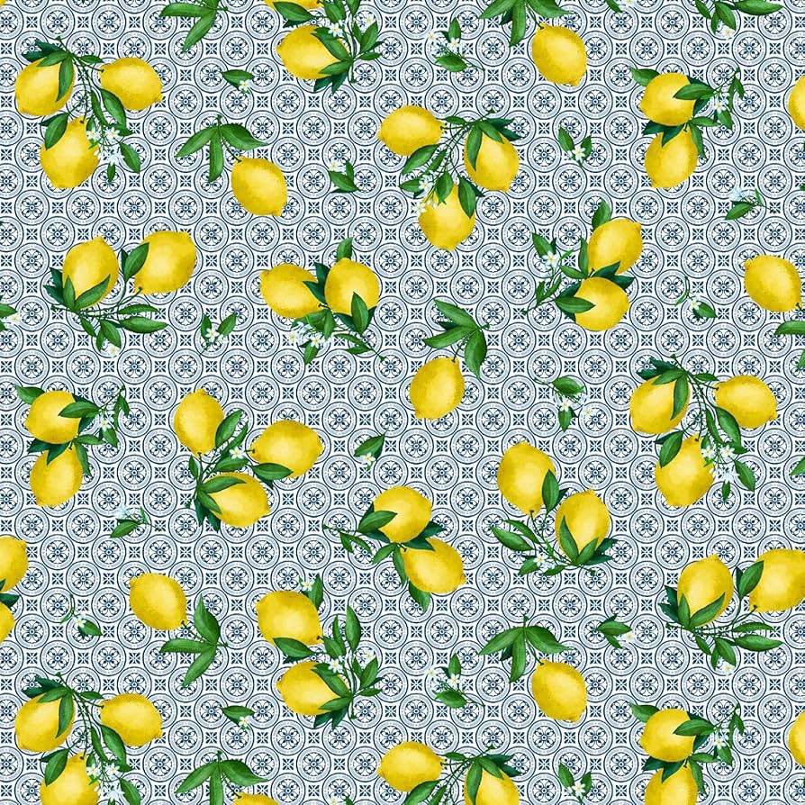 Michael Miller Lemon Tiles, Blue 15 Yard Bolt | Amazon (US)