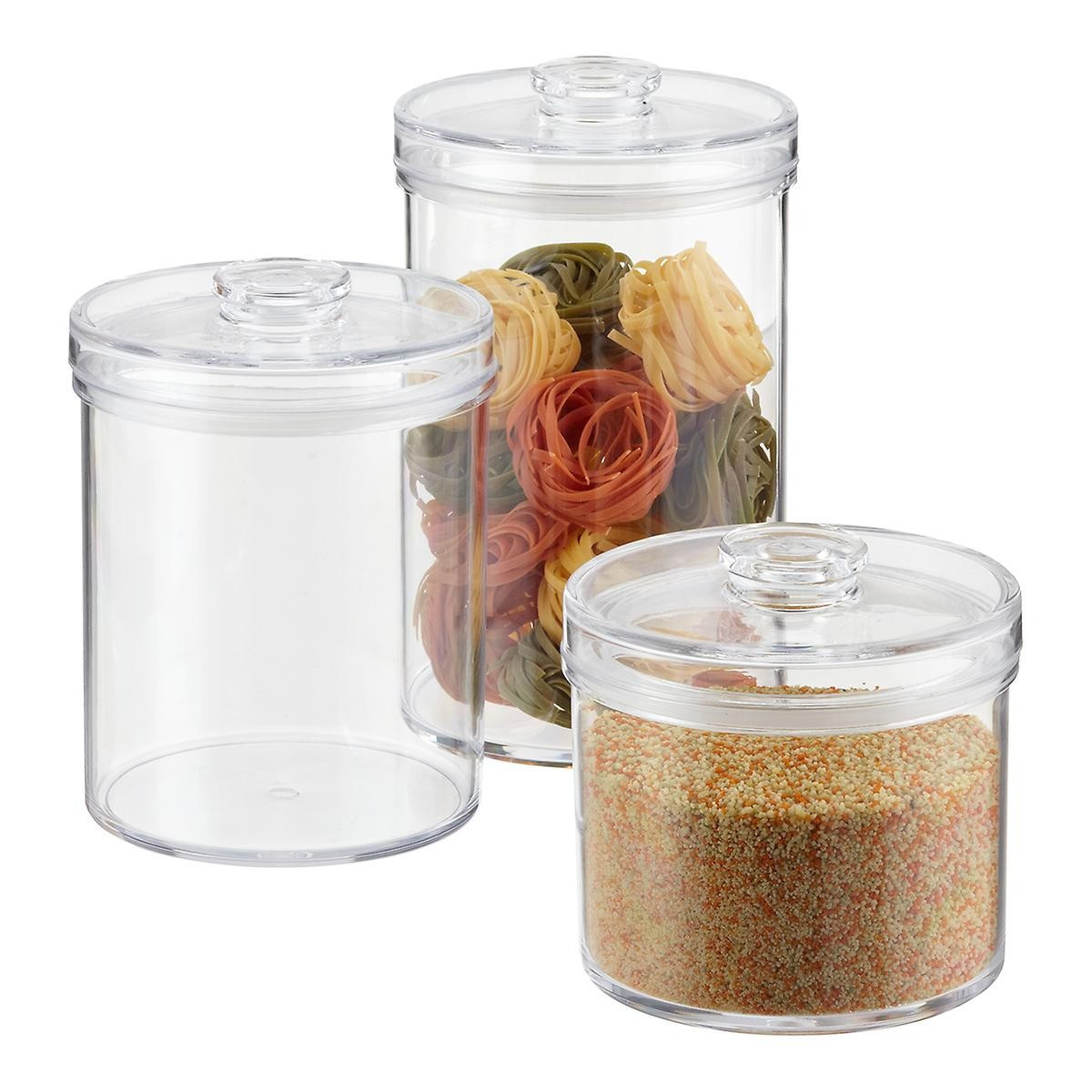 Clear Round Acrylic Canisters | The Container Store