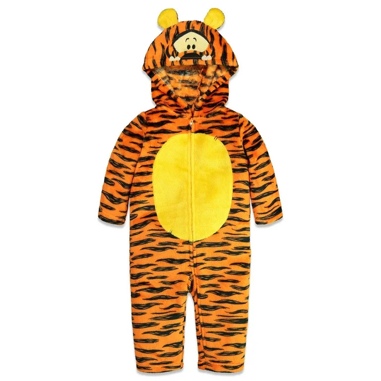 Disney Winnie the Pooh Tigger Toddler Boys Fleece Zip Up Cosplay Coverall Tail Newborn to Toddler | Walmart (US)