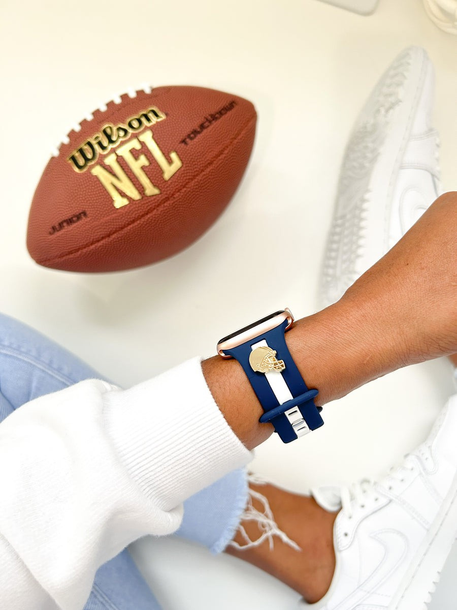 Blue & White Football Fever Band | StrawberryAvocados