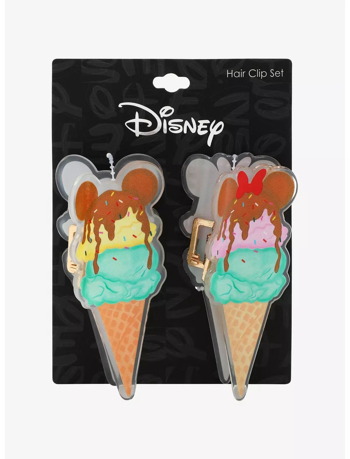 Disney Mickey & Minnie Mouse Ice Cream Claw Clip Set - BoxLunch Exclusive | BoxLunch