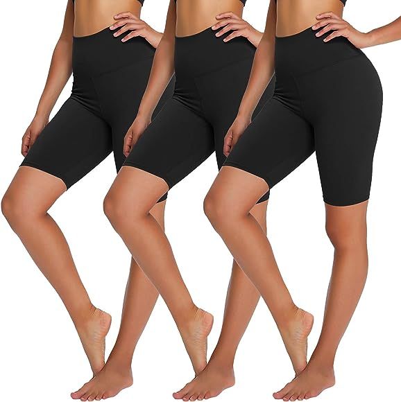 YOLIX 3 Pack Buttery Soft Biker Shorts for Women – 8" High Waisted Yoga Workout Athletic Sports... | Amazon (US)