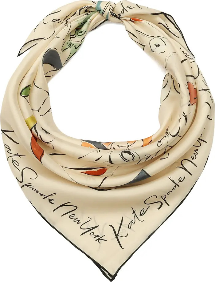 Kate Spade New York new york dream silk square scarf | Nordstrom | Nordstrom
