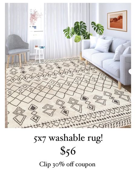 5x7 washable rug. On sale! Clip coupon. Amazon. 

#LTKfindsunder100 #LTKsalealert #LTKhome