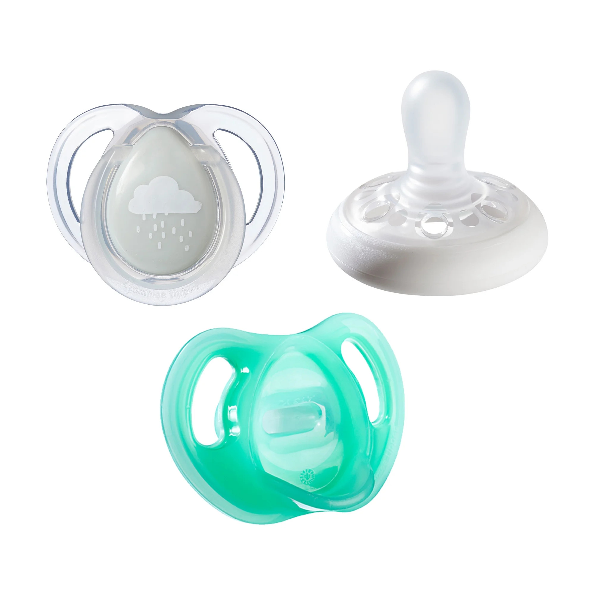 Tommee Tippee Pickapaci Mixed Pacifier 3 Pack, Breast-like, Ultralight and Night-Time Glow in the... | Walmart (US)