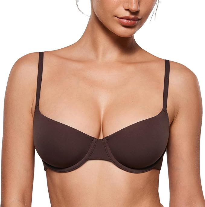 INLYRIC Women's Inbarely Plus Balconette Bra - Demi Unlined No Padding Underwire Comfort Natural ... | Amazon (US)