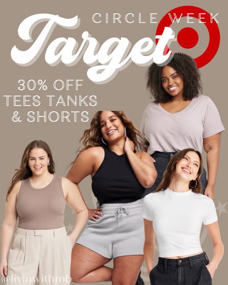 30% off tees, tanks & shorts for Target Circle week!

#LTKxTarget #LTKsalealert #LTKfindsunder50