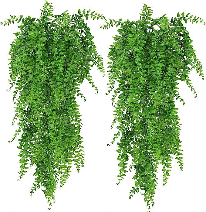 Huryfox Artificial Hanging Plants Fern Vine - Fake Ivy Leaves Decoration for Indoors & Outdoors, ... | Amazon (CA)