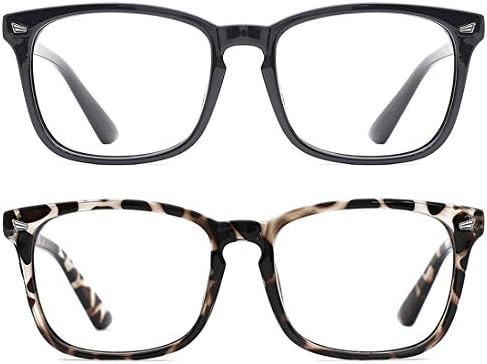 TIJN Blue Light Blocking Glasses for Women Men Clear Frame Square Nerd Eyeglasses Anti Blue Ray C... | Amazon (US)