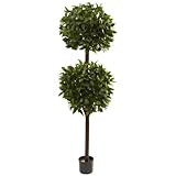 Amazon.com - Nearly Natural 6ft. Sweet Bay Double Ball Topiary - Artificial Floral Arrangements | Amazon (US)