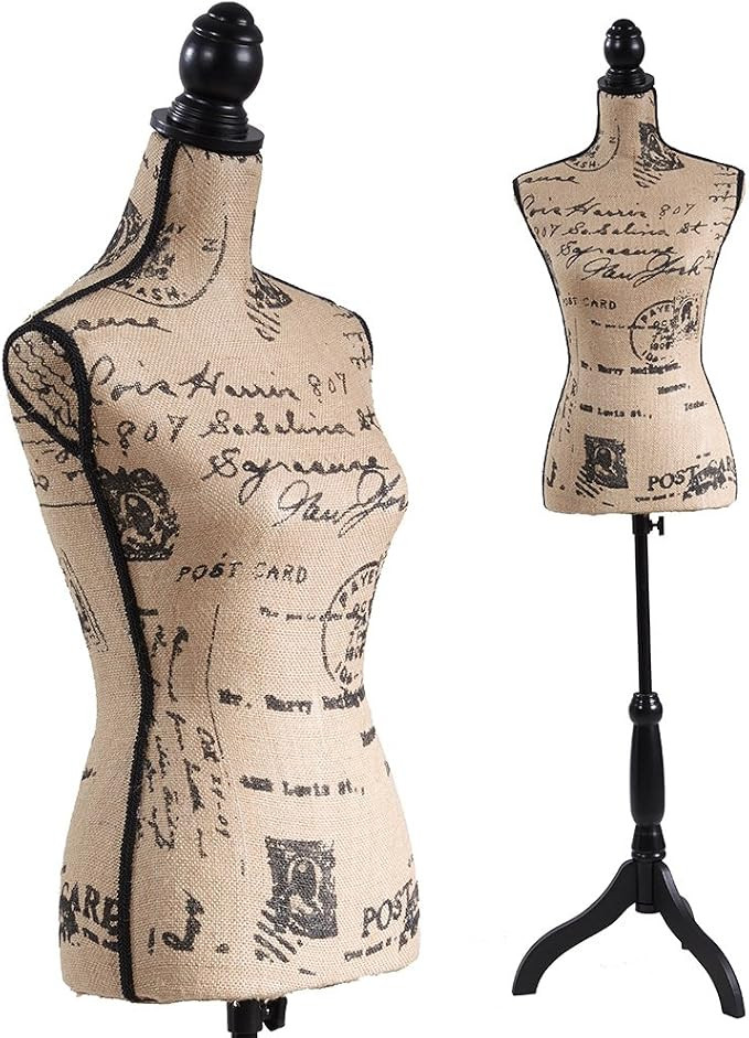 Female Mannequin Torso Adjustable Height Dress Form Display Mannequin Body with Tripod Stand for ... | Amazon (US)