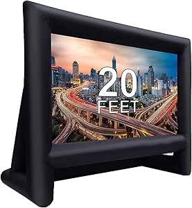 20 Feet Inflatable Outdoor Movie Projector Screen, XHYCPY Blow Up Projector Screen Projection Scr... | Amazon (US)