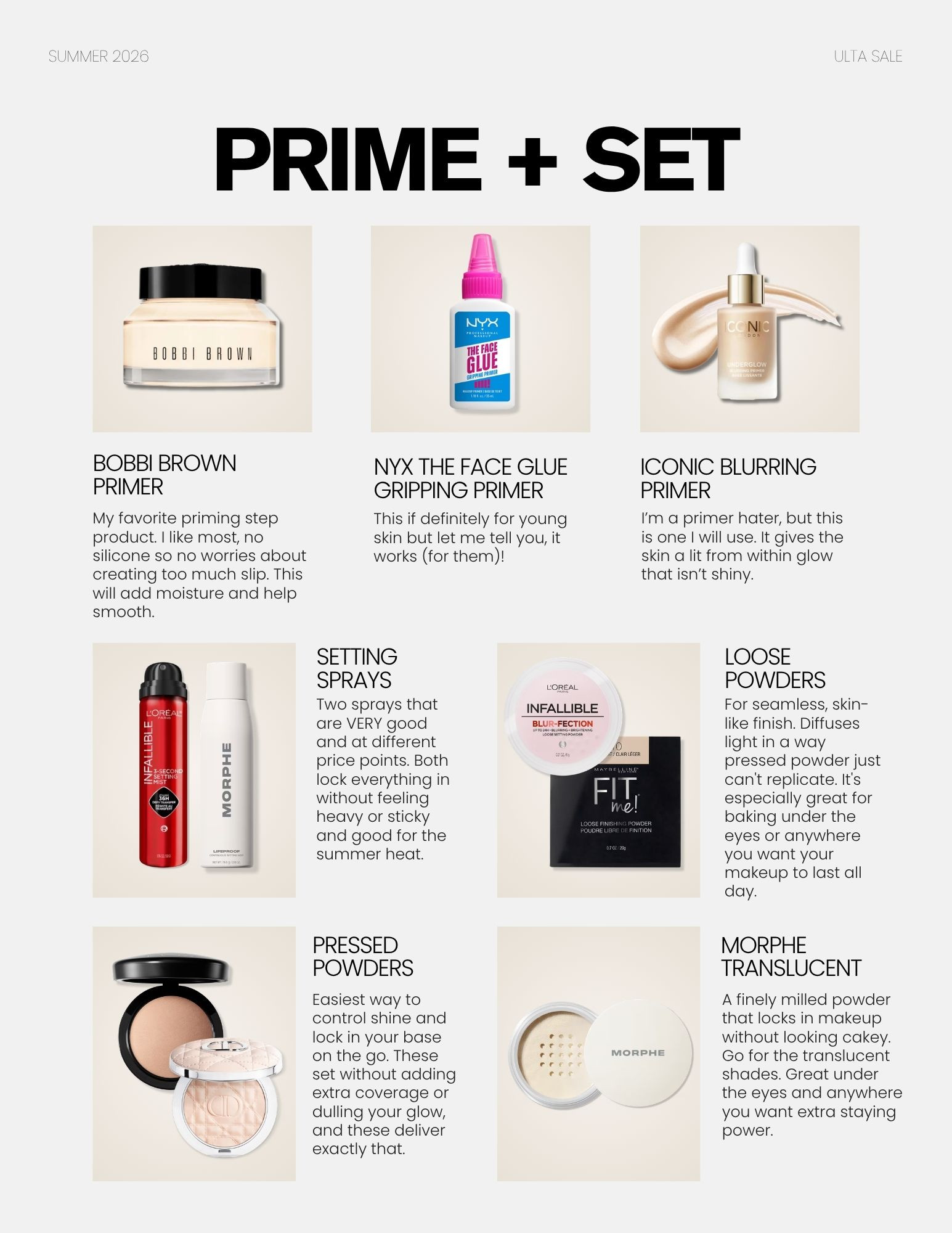 ulta beauty sale, make up, setting spray, powder, baking, primer, viral beauty, mature skin, over 40 beauty

#LTKOver40 #LTKSaleAlert #LTKBeauty