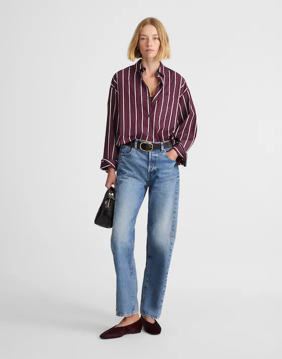 Straight-Hem Shirt in Poplin | Madewell