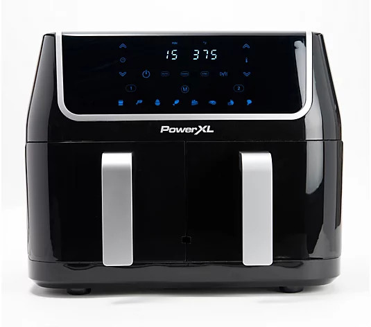 PowerXL 10qt 8-in-1 1700W Dual Basket Air Fryer w/ Smart Sync Technology - QVC.com | QVC