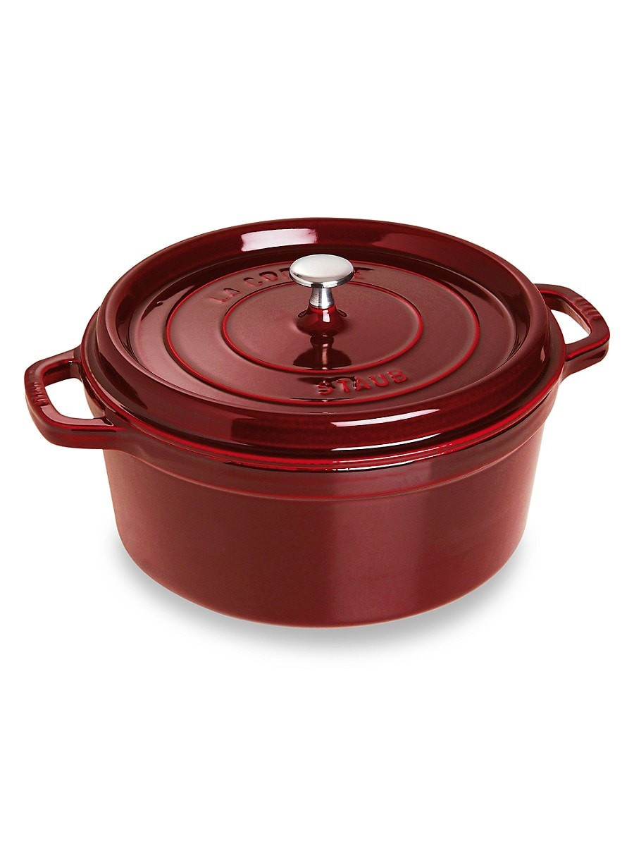 Staub 7-Quart Round Dutch Oven - Grenadine | Saks Fifth Avenue OFF 5TH