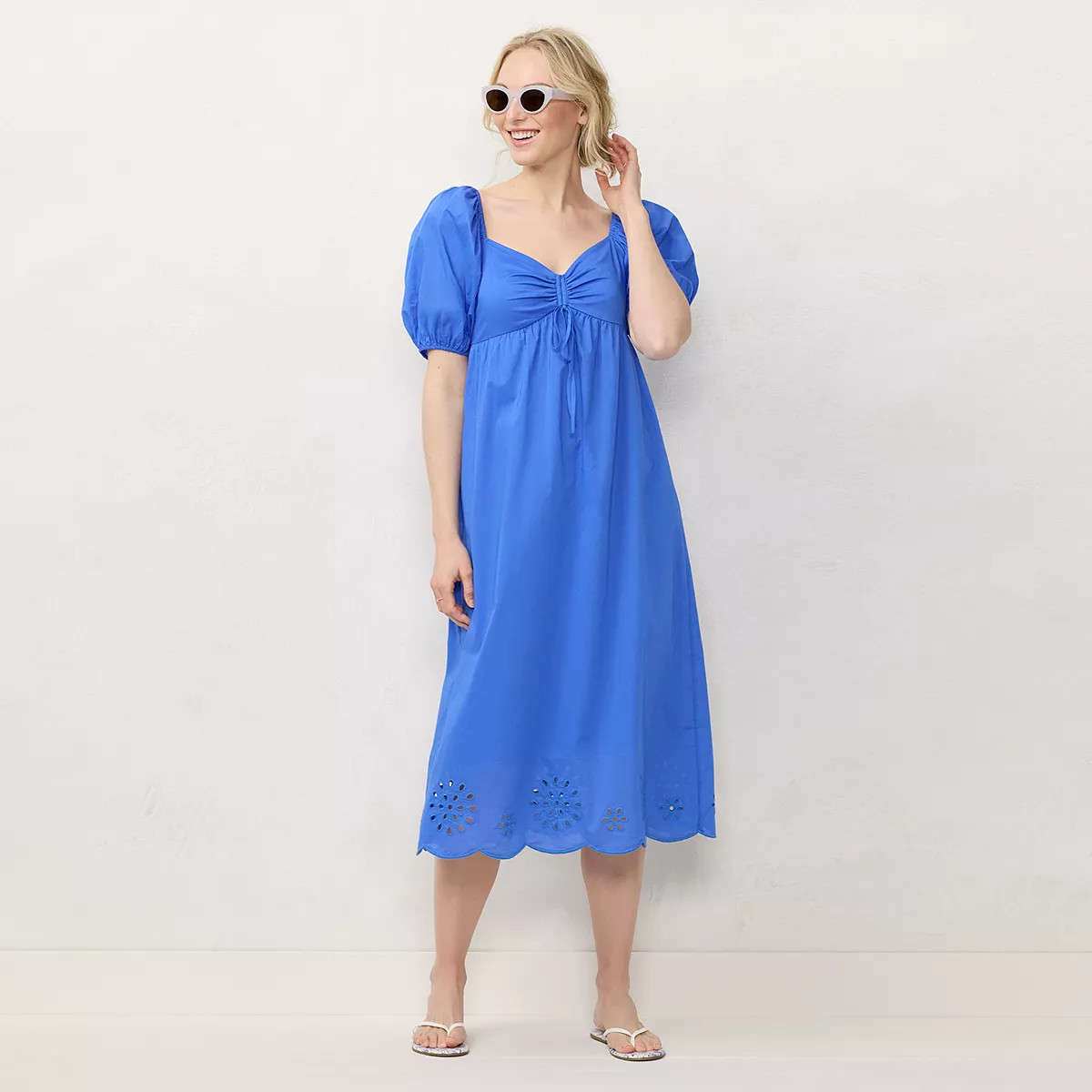 Women's LC Lauren Conrad Cut-Out Tie Front Midi Dress | Kohl's
