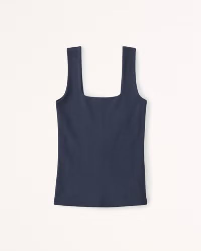 Cotton Seamless Fabric Squareneck Top | Abercrombie & Fitch (US)