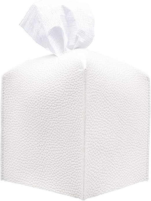 Carrotez Tissue Box Cover, [Refined] Modern PU Leather Square Tissue Box Holder - Decorative Hold... | Amazon (US)