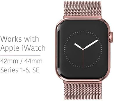 TalkWorks Compatible for Apple Watch Band 42mm / 44mm Comfort Fit Mesh Loop Stainless Steel Adjus... | Amazon (US)