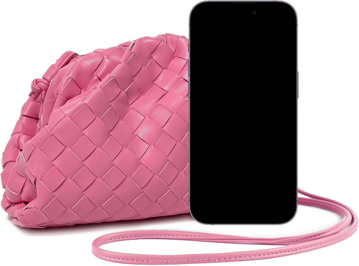 Woven Dumpling Bag for Women Clutch Purses, Cloud Crossbody Handbag Soft Shoulder Bag | Amazon (US)