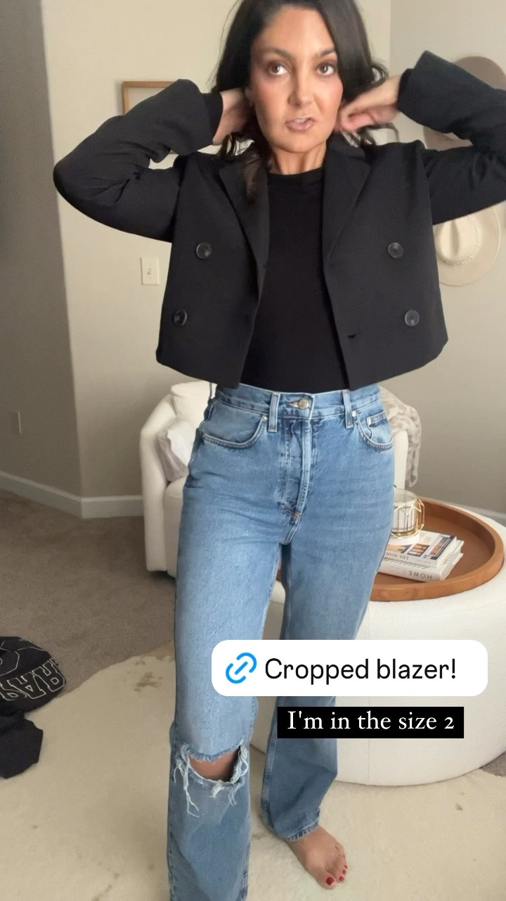 NSale cropped blazer. I'm in a 2