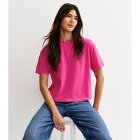 Women's Bright Pink Cotton Boxy T-Shirt New Look | New Look (UK)