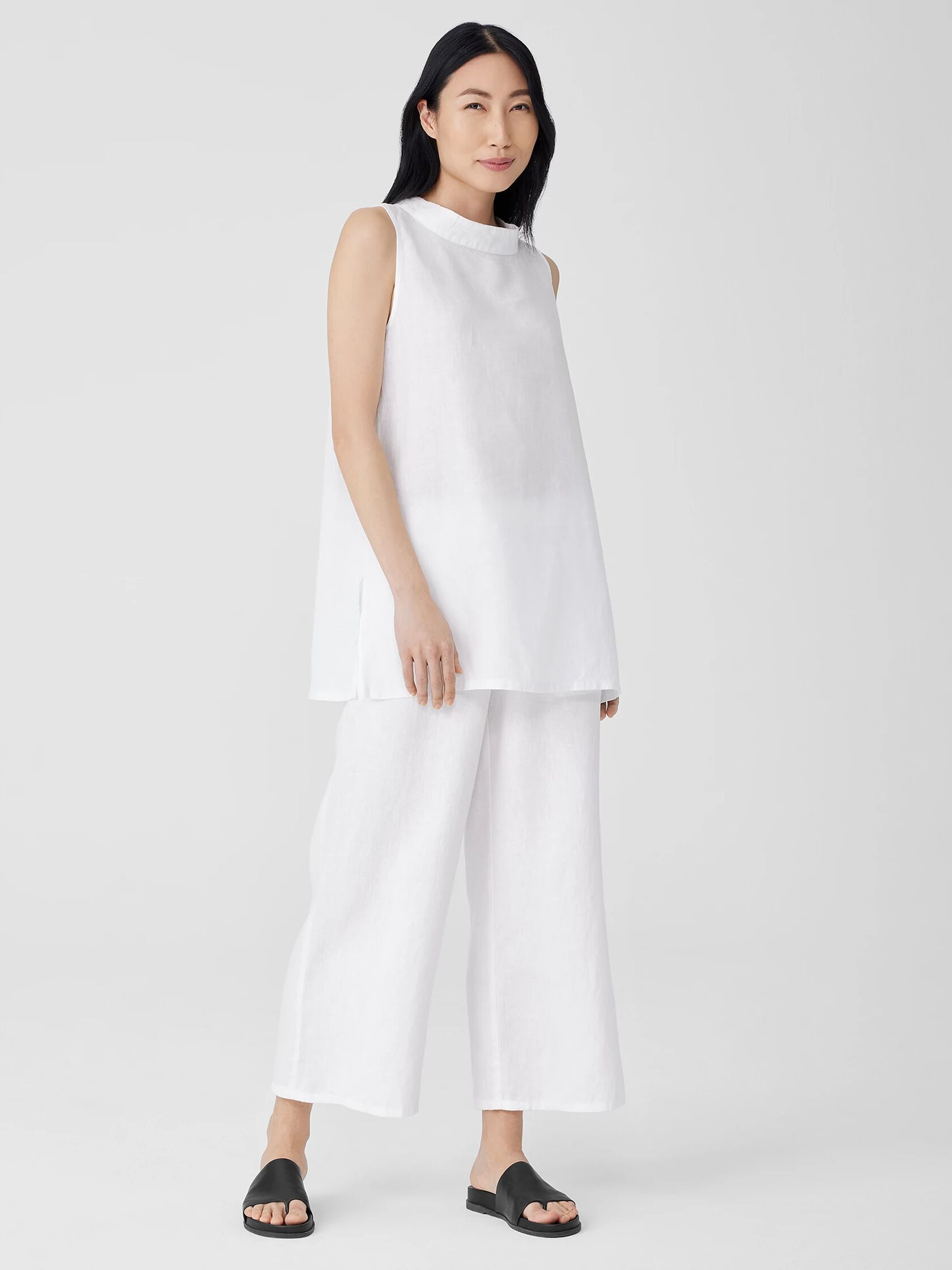 Handkerchief Linen Mock Neck Top | Eileen Fisher