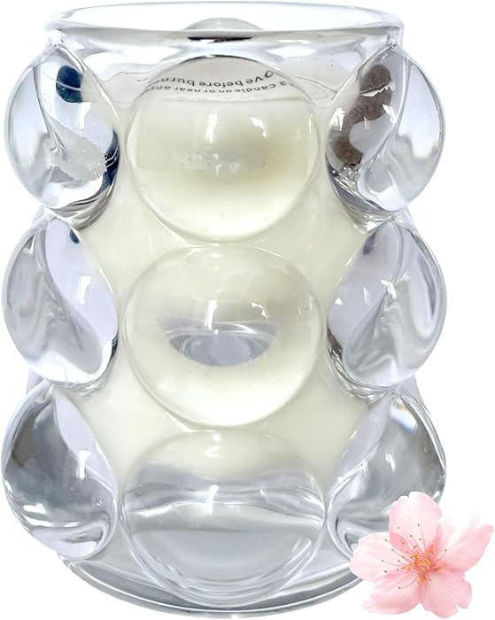 White Bubbles Glass Soy Wax Scented Candle, Aromatherapy Jar Candles for Home Scented or As a Chr... | Amazon (US)