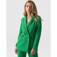 Women's Cambridge Blazer, Emerald Green, Viscose, Size UK 10, Saint + Sofia | Saint + Sofia