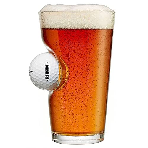 Amazon.com: BenShot Pint Glass with Real Golf Ball - Made in the USA : Handmade Products | Amazon (US)