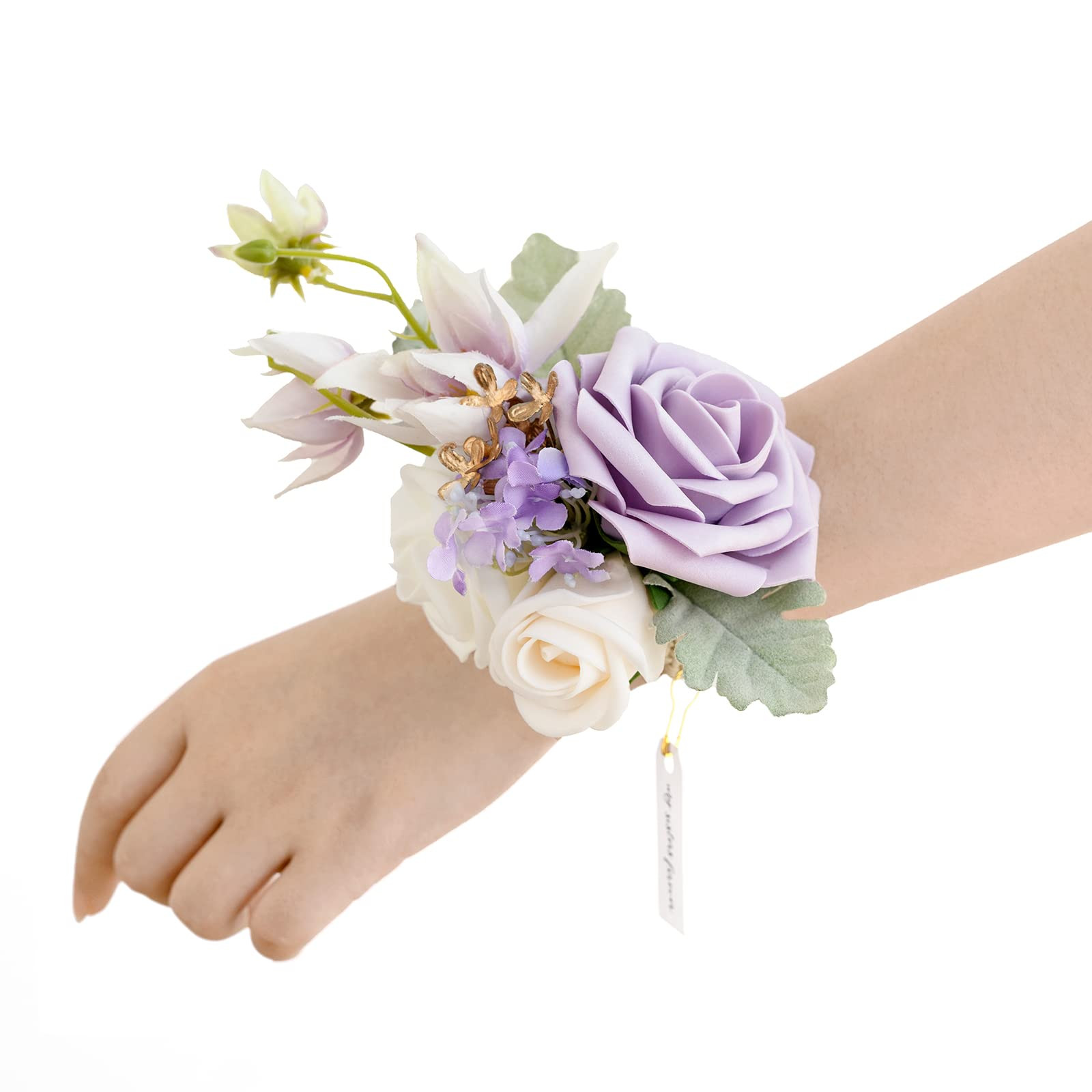 Ling's Moment 6pcs Wedding Wrist Corsage Artificial Flowers, Girl/Mother Homecoming Prom Corsages... | Amazon (US)