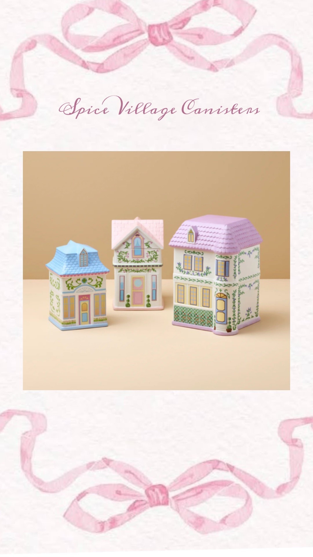 The cutest kitchen canisters to exist 🎀 i love how shabby chic and vintage these lenox spice village canisters feel💗 

#LTKHome