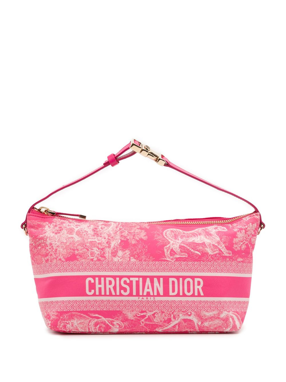Christian Dior Pre-Owned 2022 Medium Technical Fabric Toile de Jouy Reverse DiorTravel Nomad Pouch handbag - Pink | Farfetch Global