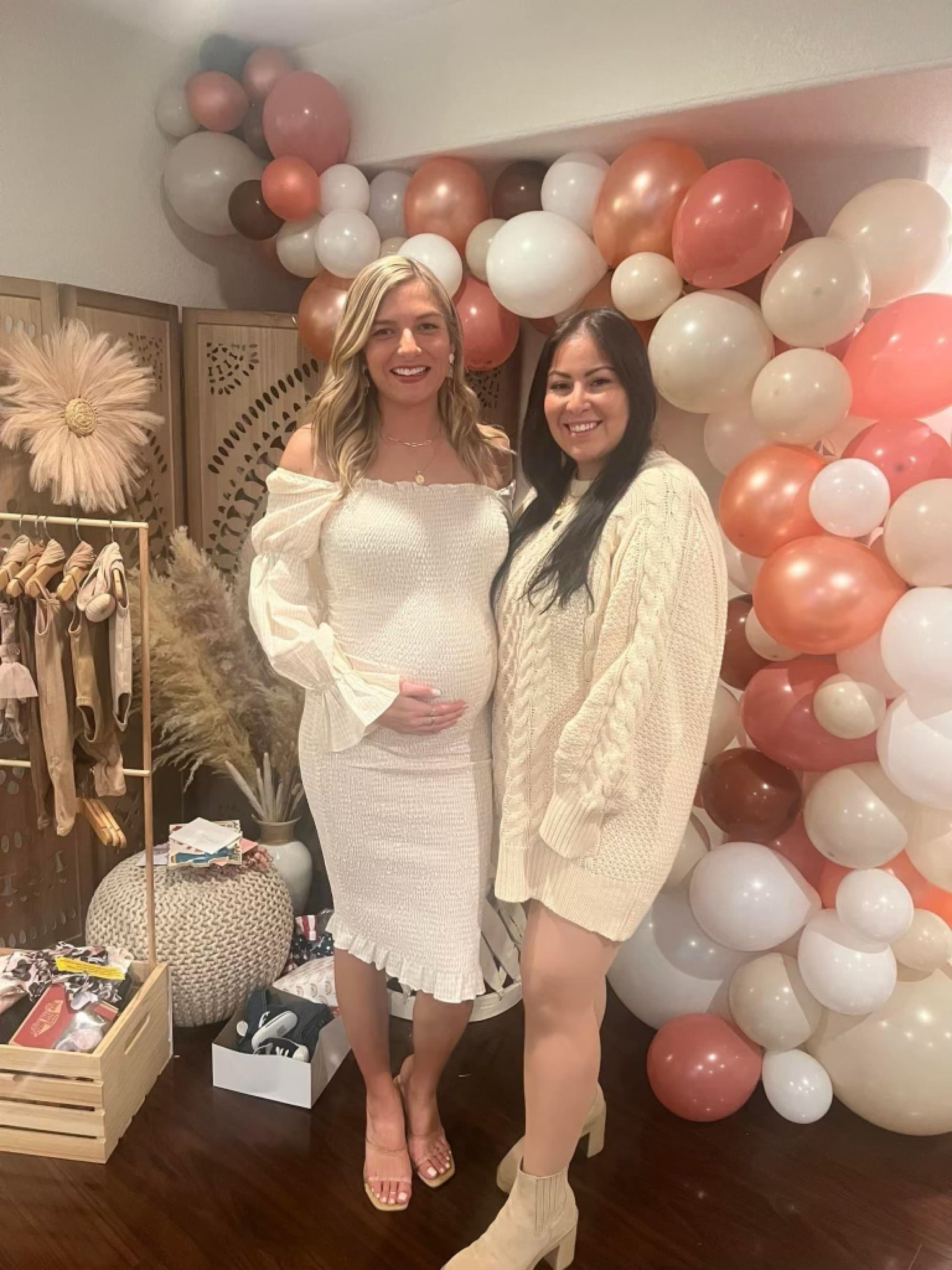 Bundled up in this cozy cream sweater dress and tan boots for a winter baby shower 💕❤️ Dressing for the occasion never felt so comfortable and stylish! | Keywords: Baby shower, winter fashion, sweater dress, cream, tan boots, cozy, comfortable, stylish, outfit, dressed up, winter look, maternity style, winter maternity, winter baby shower, baby shower attire, winter outfits, winter footwear, tan, cream dress, boots, sweater dresses, maternity wear, winter maternity fashion, winter baby shower outfits, baby shower style, winter footwear trends, winter boots, fashionable boots, winter dressing, winter essentials

#LTKcurves #LTKSeasonal #LTKunder100