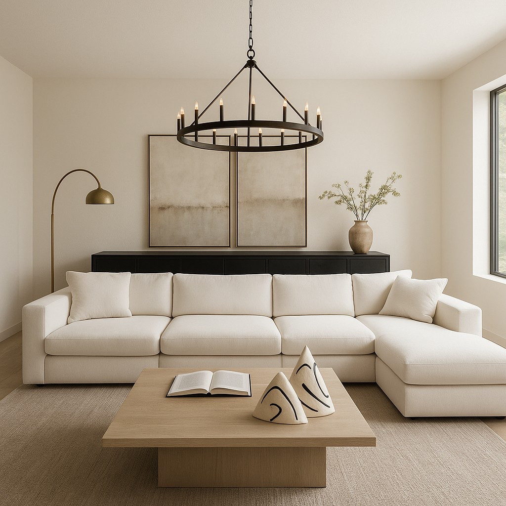 Neutral and airy living room Inspo with designer look for less home finds 

Affordable home // earthy home // organic modern // RH inspired couch // abstract wall art // wagon wheel chandelier 

#LTKHome #LTKStyleTip #LTKSaleAlert