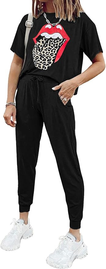 ETCYY NEW Lounge Sets for Women Sweatsuits Sets Two Piece Outfit Long Sleeve Pant Workout Athleti... | Amazon (US)