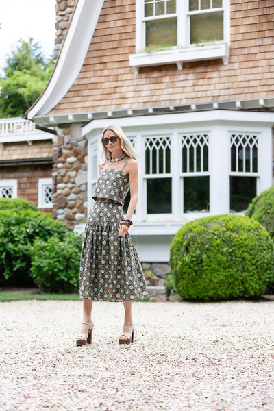 Circle Skirt Poplin - Ecru Sandstone | Julia Amory